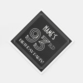 93e verjaardag: Art Deco Style + aangepaste naam Servet (Hoek)