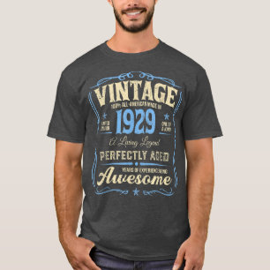 93e verjaardag T-shirt legers geboren in 1929 93