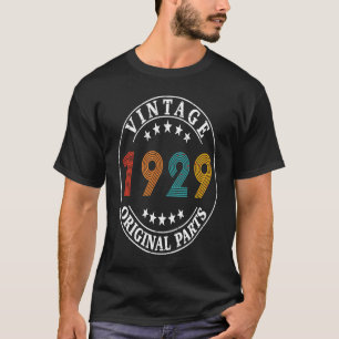 94 jaar oude Vintage 1929 94e verjaardag 1 T-shirt