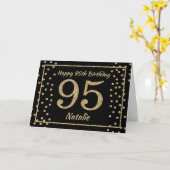 94e anniversaire Carte Confetti Parties scintillan (Fleur jaune)