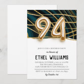 94e anniversaire de fête Invitation (Devant / Derrière)