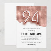 94e anniversaire de fête Invitation (Devant / Derrière)