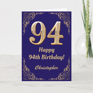 94e marinenblauw en goudglitter-Lijst Kaart
