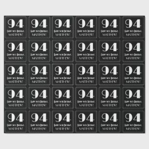 94e verjaardag - Art Deco Geïnspireerde look "94", Cadeaupapier