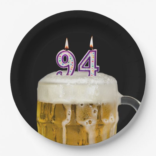 94e verjaardag bier op zwart Bord (Voorkant)