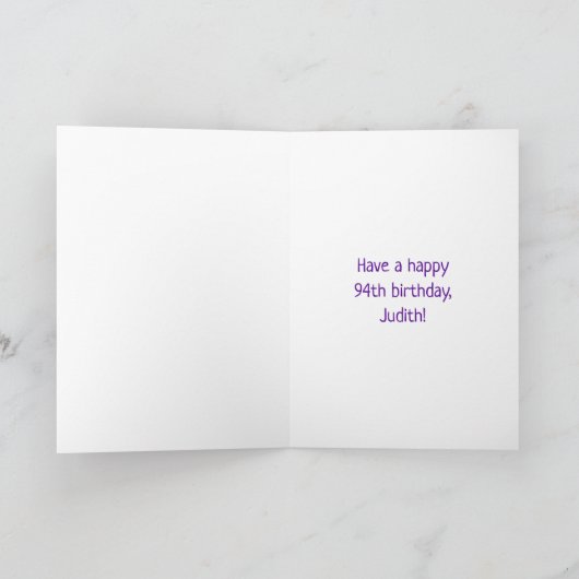 94e verjaardag: Fun Graffiti-geïnspireerde regenbo Kaart (Binnen)