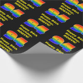 94e verjaardag: Fun, kleurrijke regenboog geïnspir Cadeaupapier (Hoek)