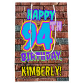 94e verjaardag: Leuk, Urban Graffiti geïnspireerd Medium Cadeauzakje (Achterkant)