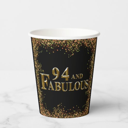 94e verjaardag papieren bekers (Achterkant)