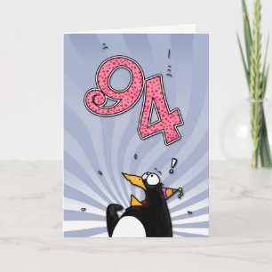 94e verjaardag - Penguin Surprise Card Kaart