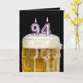 94e verjaardag zwarte bier kaart (Gele Bloem)
