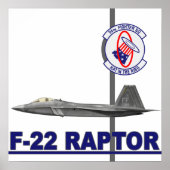 94e Vighter Squadron F-22 Raptor Print (Voorkant)