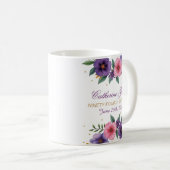 94ème Anniversaire Mug - Couronne florale avec num (Devant droit)