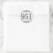951 Netnummer Ronde Sticker (Tas)