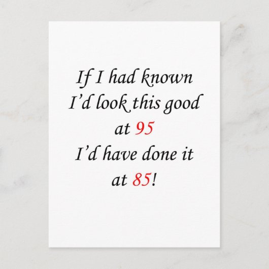 95 Als ik het had geweten Briefkaart (Voorkant)