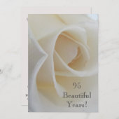95 BeaufulYears Birthday Celebration/White Rose Kaart (Voorkant / Achterkant)