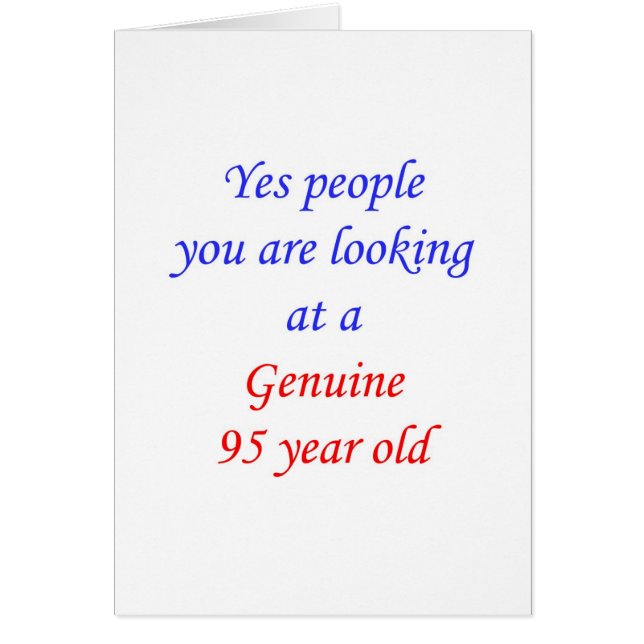 95 echte 95 jaar oud (Voorkant)