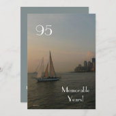 95 Herinneringsjaar/Dag gevierd-Zeilboot Kaart (Voorkant / Achterkant)