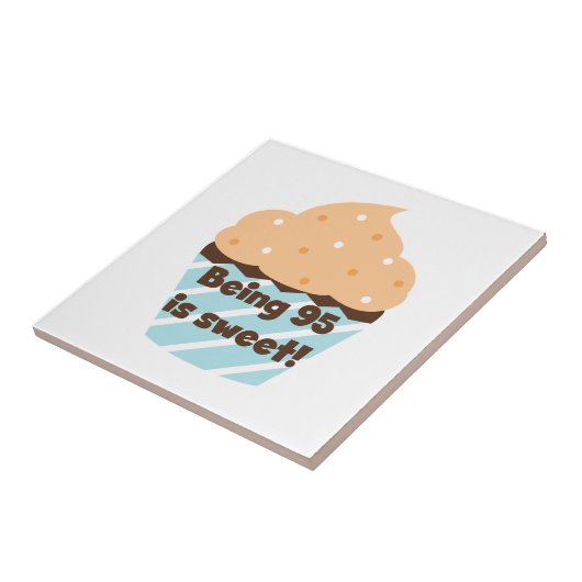 95 is Sweet Birthday T-shirts en cadeautjes Tegeltje (Zijkant)