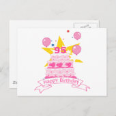 95 jaar oude Birthday Cake Briefkaart (Voorkant / Achterkant)