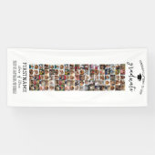 95 Photo Collage Afstuderen Modern Minimal White Spandoek (Horizontaal)