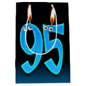 95e Anniversaire Bougies Moyenne Sac Cadeau (Devant)