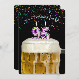 95e anniversaire Candle Party Invitation