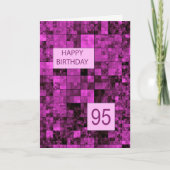 95e Anniversaire Carte Motif rose (Devant)