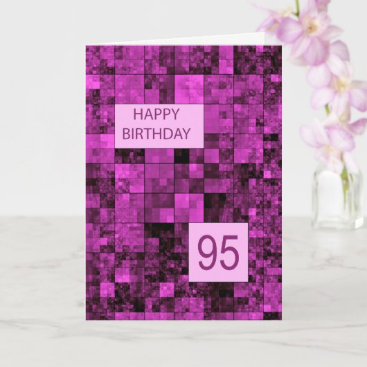 95e Anniversaire Carte Motif rose (Orchidée)