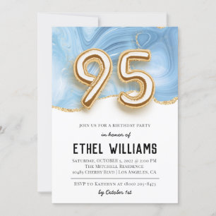 95e anniversaire de fête Invitation