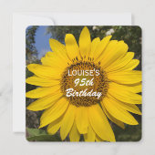 95e Anniversaire Fête de tournesol Invitation (Devant)