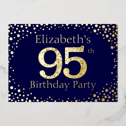 95e anniversaire Foil Invitation (Recto)