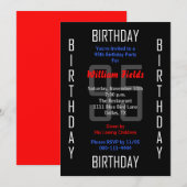 95e anniversaire Invitation de fête 95 (Devant / Derrière)