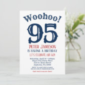 95e anniversaire Invitation Mens Marine Bleu (Debout devant)