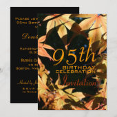95e anniversaire Invitation personnalisée à l'auto (Devant / Derrière)