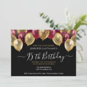 95e Anniversaire Invitation Rouge et Or (Debout devant)