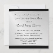 95e anniversaire - Invitations photo masculine (Dos)