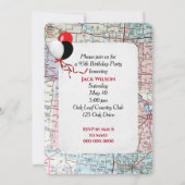 95e 'Birthday Party Red Retro Truck' Kaart (Achterkant)