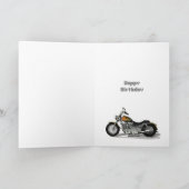 95e carte d'anniversaire avec moto (Intérieur)