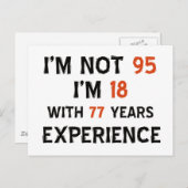 95e coole verjaardag design briefkaart (Voorkant / Achterkant)