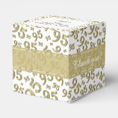 95e Dank u, gouden/witte nummerpatroon Bedankdoosjes (Achterkant)