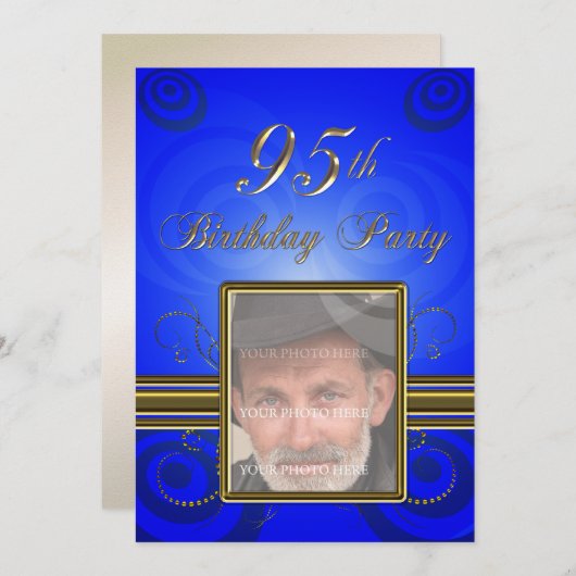 95e fête d'anniversaire Invitation (Devant / Derrière)