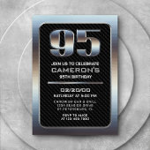 95e Invitation d'anniversaire pour hommes