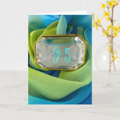 95e Joyeux anniversaire 95 ans joaillerie Carte (Fleur jaune)