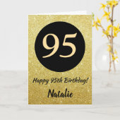 95e Joyeux Anniversaire Carte Parties scintillant  (Fleur jaune)