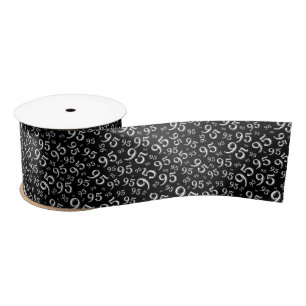 95e Moderne Willekeurige Nummer Patroon Zwart/Wit Lint