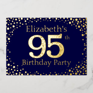 95e uitnodiging tot Folie van de verjaardagspartij