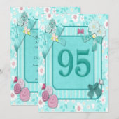 95e uitnodiging voor verjaardagsfeestje (Voorkant / Achterkant)
