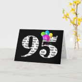 95e verjaardag ballon boeket kaart (Gele Bloem)