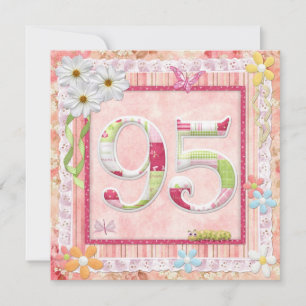 95e verjaardag feest scrapbooking stijl kaart